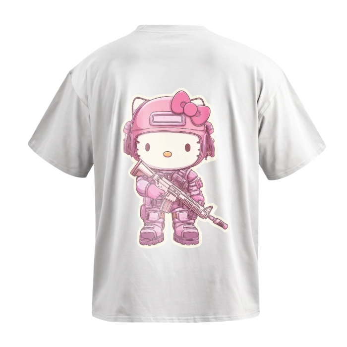Футболка GIG (Hello Kitty) Оверсайз. Белый