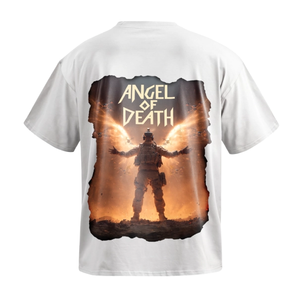 Футболка GIG (Andgel of the Death) Оверсайз. Білий