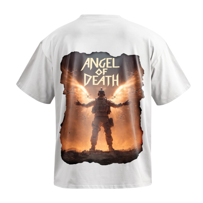 Футболка GIG (Andgel of the Death) Оверсайз. Білий