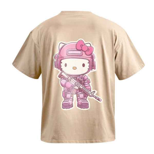 Футболка GIG (Hello Kitty) Оверсайз. Койот