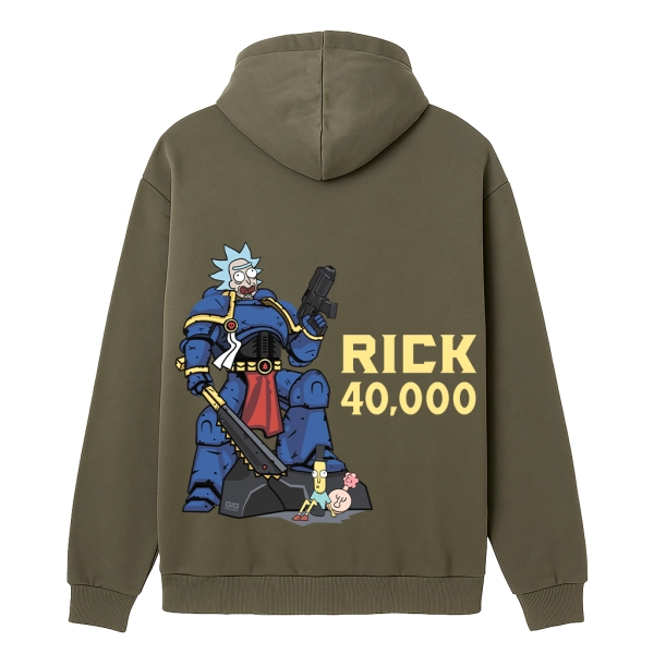 Худі з принтом GIG. RICK 40000 #1. Олива