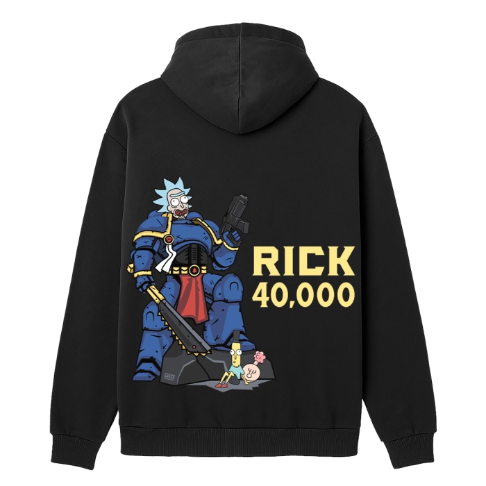 Худи с принтом GIG. RICK 40000 #1. Черный