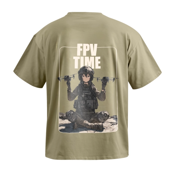 Футболка GIG (FPV TIME) Оверсайз. Олива