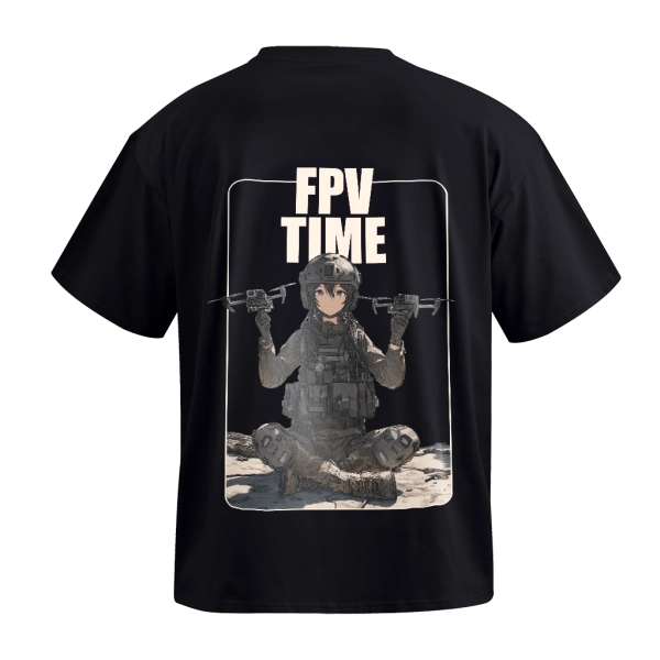 Футболка GIG (FPV TIME) Оверсайз. Чорний