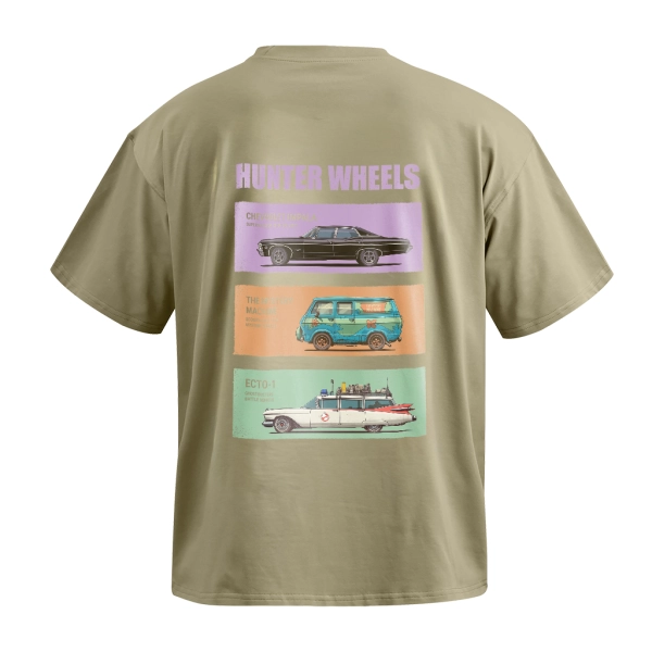 Футболка GIG (Hunter Wheels) Оверсайз. Олива