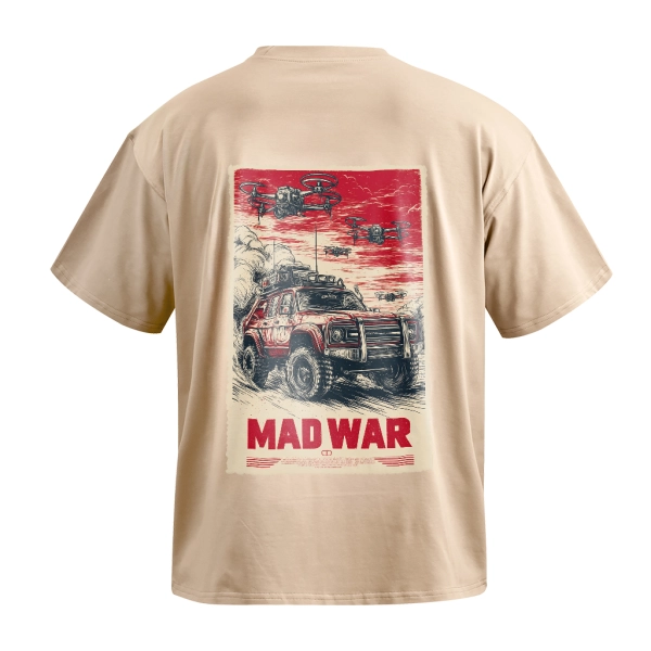 Футболка GIG (MAD WAR №3) Оверсайз. Койот