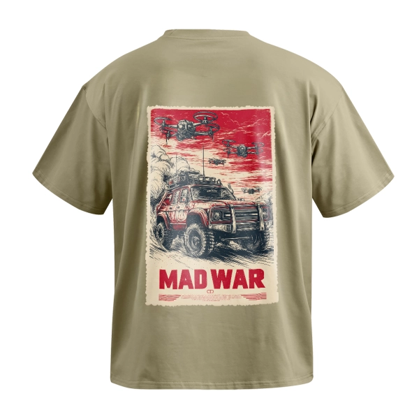 Футболка GIG (MAD WAR №3) Оверсайз. Олива