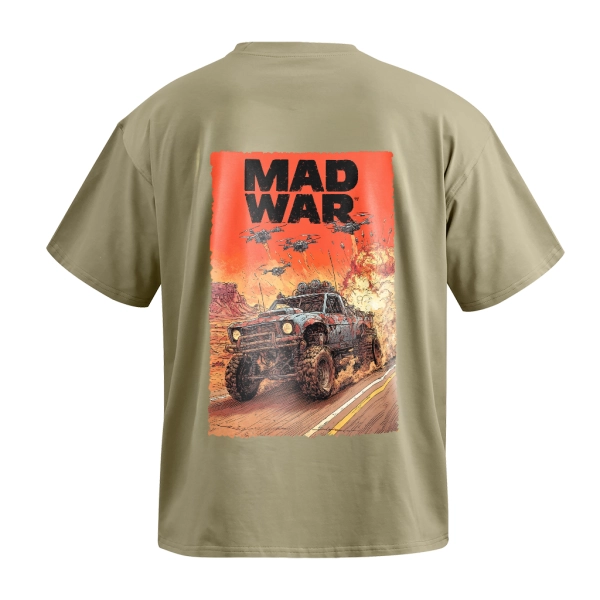 Футболка GIG (MAD WAR №2) Оверсайз. Олива