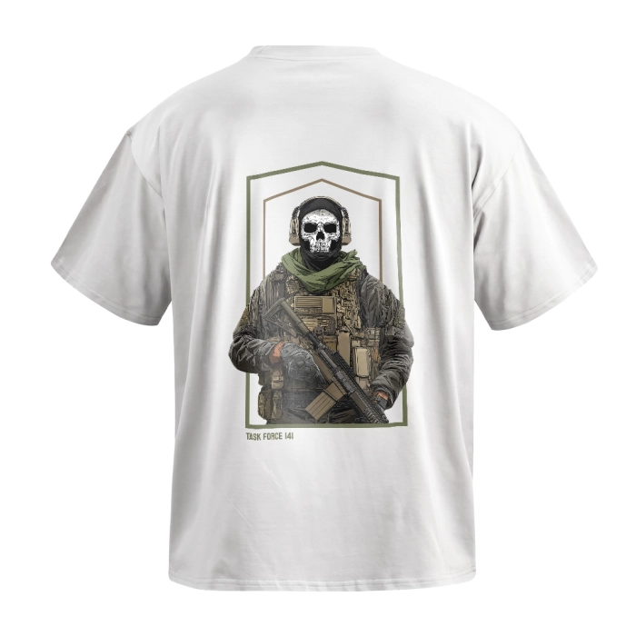 Футболка GIG (GHOST) Оверсайз. Белый 