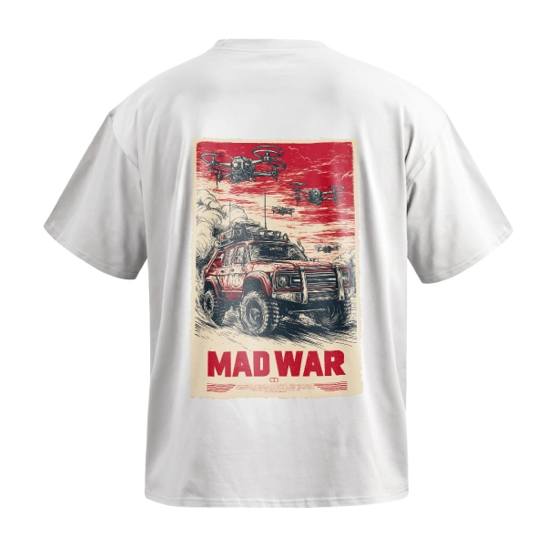 Футболка GIG (MAD WAR №3) Оверсайз. Білий
