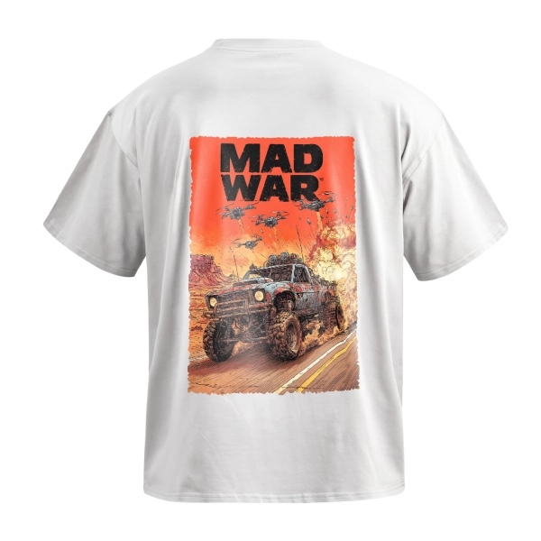 Футболка GIG (MAD WAR №2) Оверсайз. Білий
