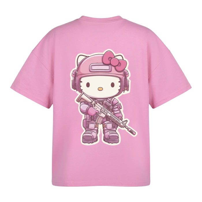 Женская футболка GIG (Hello Kitty) Оверсайз. Розовый