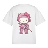 Жіноча футболка GIG (Hello Kitty) Оверсайз. Білий