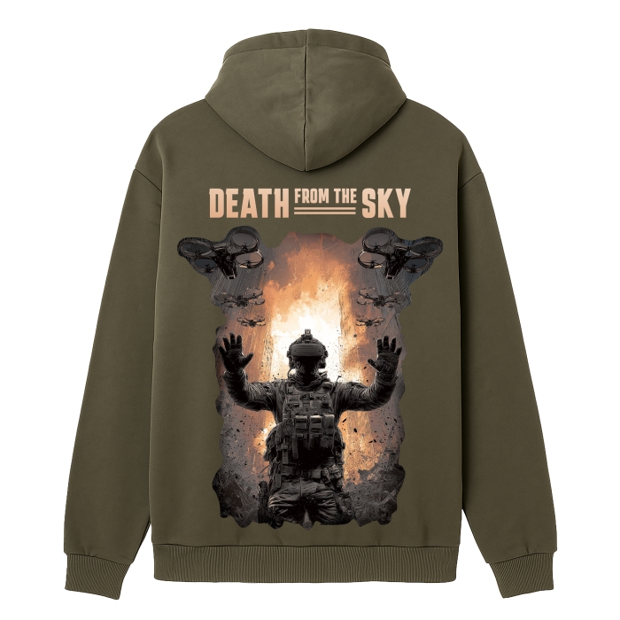 Худі Death from the Sky. Колір Олива