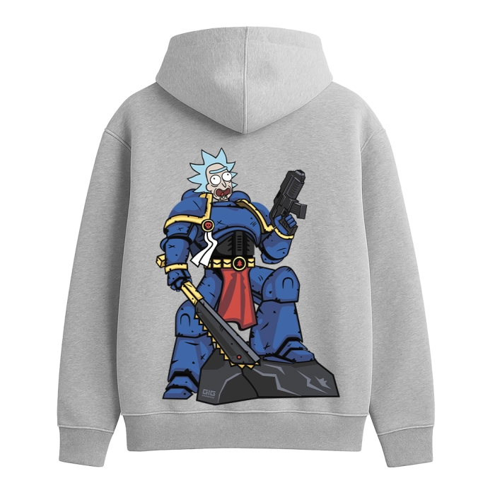 Худи с принтом GIG. Rick the Astartes. Серый