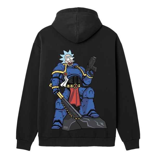 Худі з принтом GIG. Rick the Astartes. Чорний