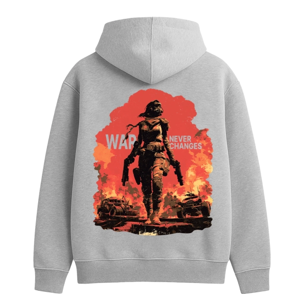 Худі з принтом GIG. War Never Changes. Сірий