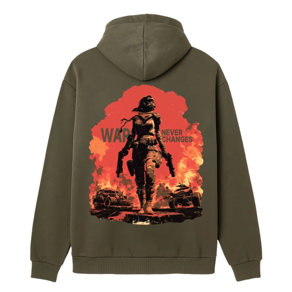 Худі з принтом GIG. War Never Changes. Олива