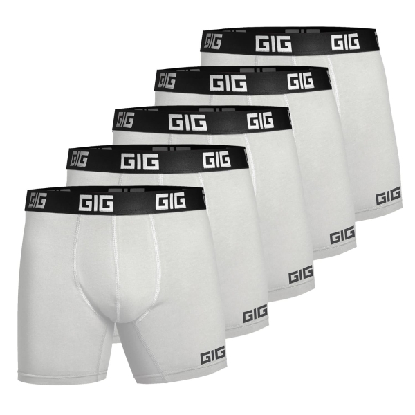 Комплект трусів Dynamic подовжені. Білий, 5 шт