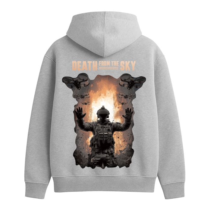 Худі Death from the Sky. Колір Сірий