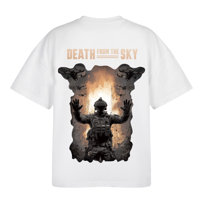 Женская футболка GIG (Death from the Sky) Оверсайз. Белый