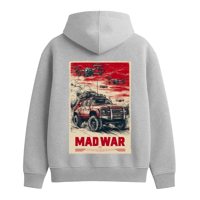 Худі MAD WAR #3. Колір Сірий