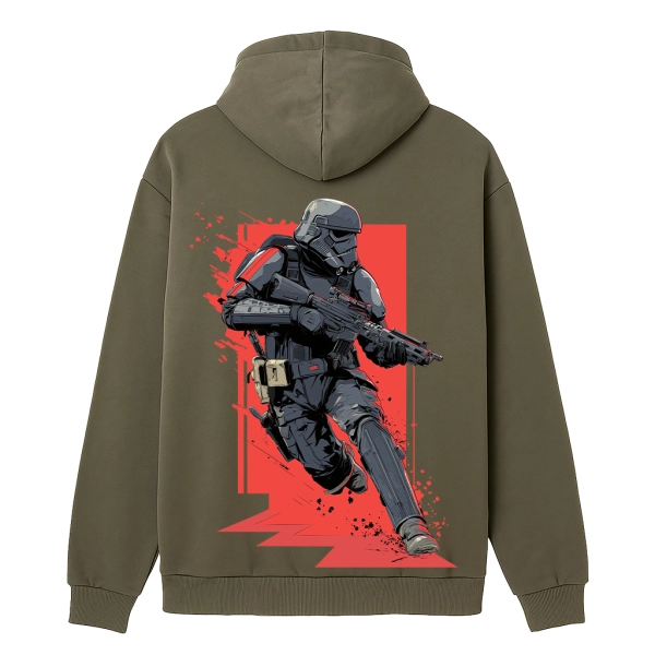 Худі з принтом GIG. Black Stormtrooper. Олива