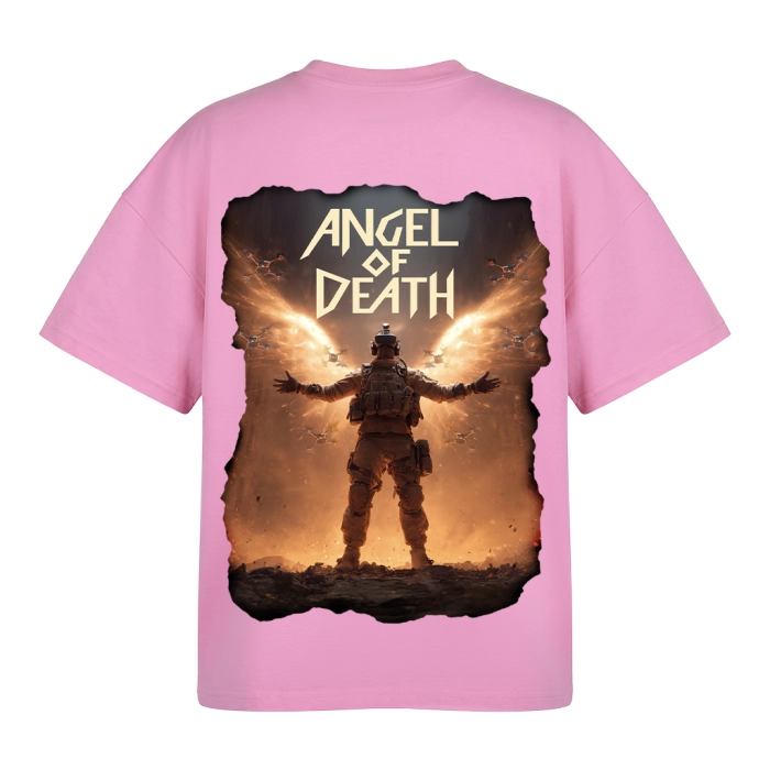 Женская футболка GIG (Angel of the Death) Оверсайз. Розовый