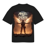 Жіноча футболка GIG (Andgel of the Death) Оверсайз. Чорний