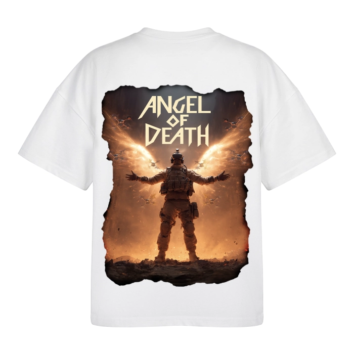 Женская футболка GIG (Angel of the Death) Оверсайз. Белый
