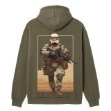 Худи с принтом GIG. Desert Stormtrooper. Олива