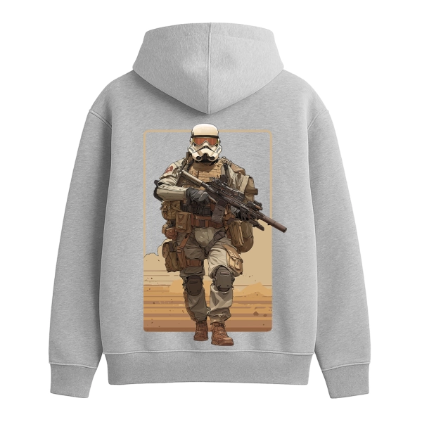 Худі з принтом GIG. Desert Stormtrooper. Сірий