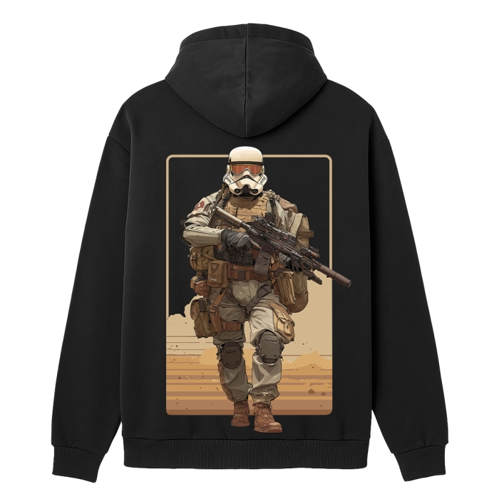 Худи с принтом GIG. Desert Stormtrooper. Черный