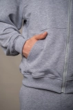 Худі на блискавці GIG Oversize. Сірий