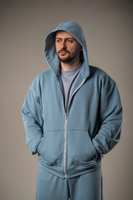 Спортивний костюм GIG з худі. Блакитний