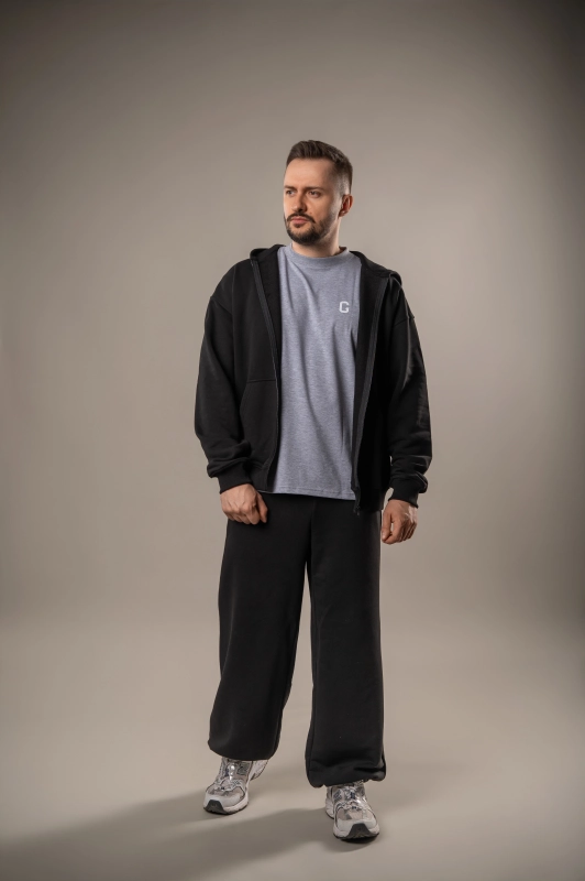 Худі на блискавці GIG Oversize. Чорний