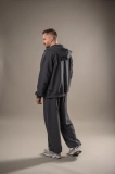 Флісове худі на блискавці GIG Oversize. Графіт