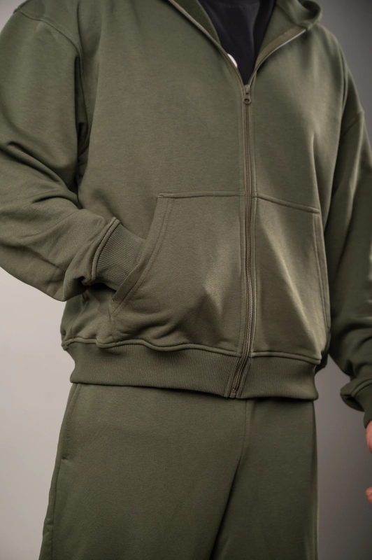 Флісовий худі з капюшоном GIG Oversize. Олива
