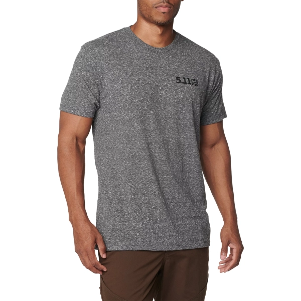 Футболка з малюнком "5.11 Tactical Triblend Legacy Short Sleeve Tee" Charcoal Heather