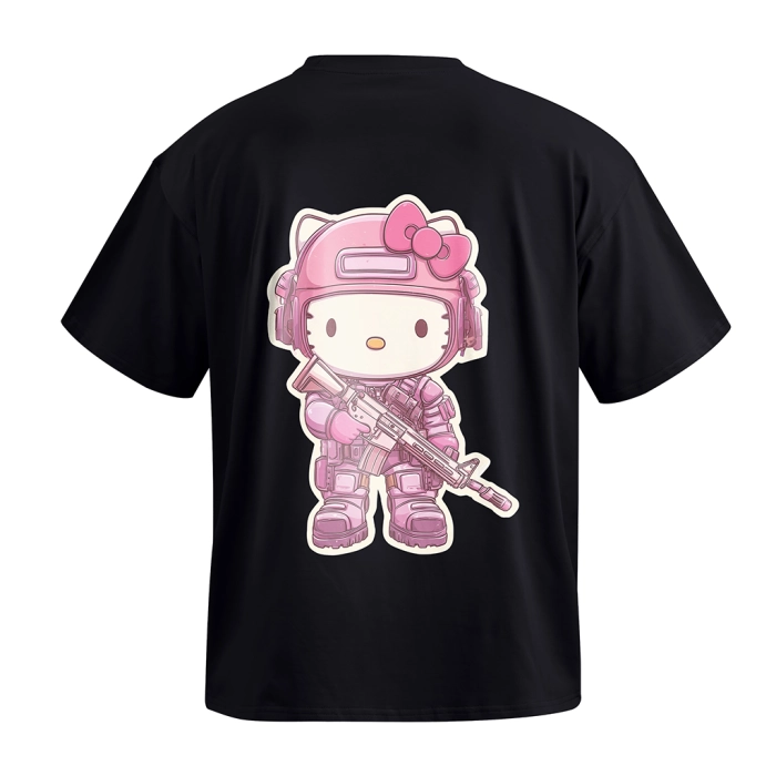 Футболка GIG (Hello Kitty) Оверсайз. Черный