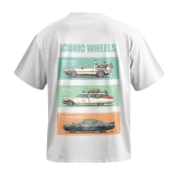 Футболка GIG (Iconic Wheels) Оверсайз. Білий
