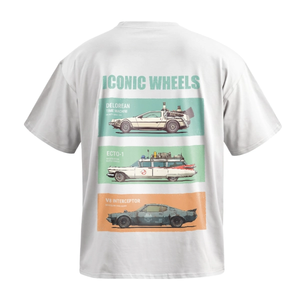 Футболка GIG (Iconic Wheels) Оверсайз. Білий