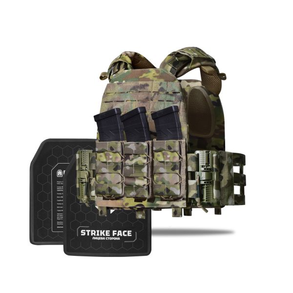 Бронежилет 3–го класу MPS Light + Бронеплити. Колір Мультикам