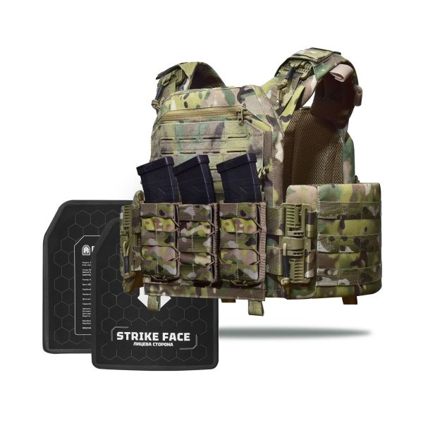 Бронежилет 3–го класу MPS М8 PRO + Бронеплити 1,4 кг. Мультикам