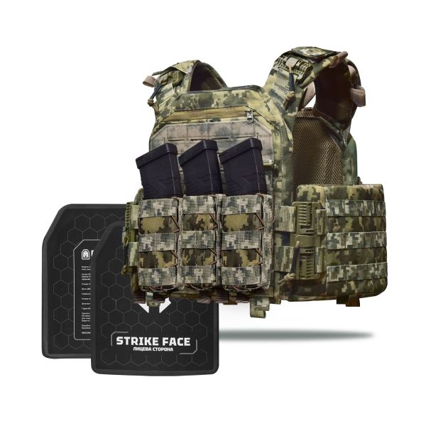 Бронежилет 3–го класу MPS М8 PRO + Бронеплити 1,4 кг. Піксель