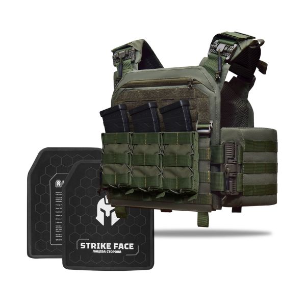 Бронежилет 3–го класу MPS М8 PRO + Бронеплити 1,4 кг. Ranger Green