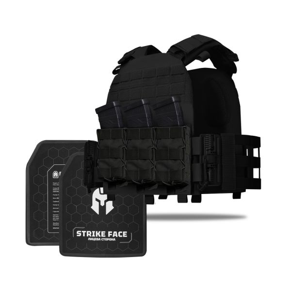 Бронежилет 3–го класу MPS Light + Бронеплити. Колір Чорний