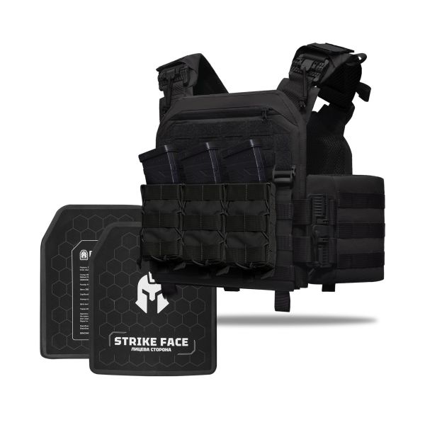 Бронежилет 5–го класу MPS М8 PRO + Бронеплити 2,5 кг. Чорний