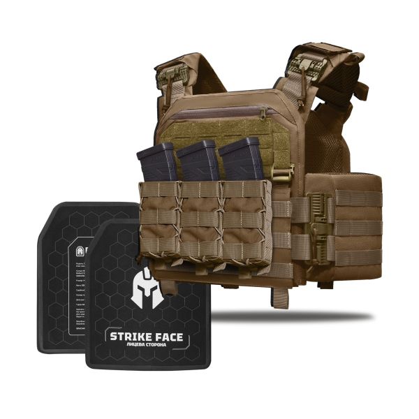 Бронежилет 5–го класу MPS М8 PRO + Бронеплити 2,5 кг. Койот