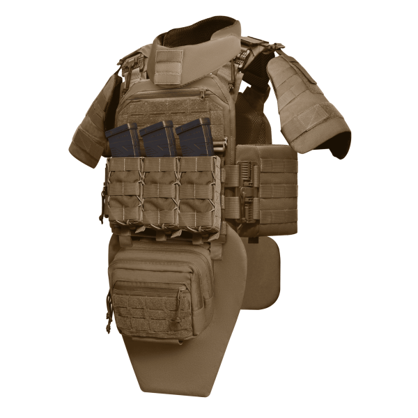 Бронекостюм scout pack MPS М8 PRO + балістичні пакети захист боків, паху, шиї, плечей 1 класс ДСТУ. Колір Койот